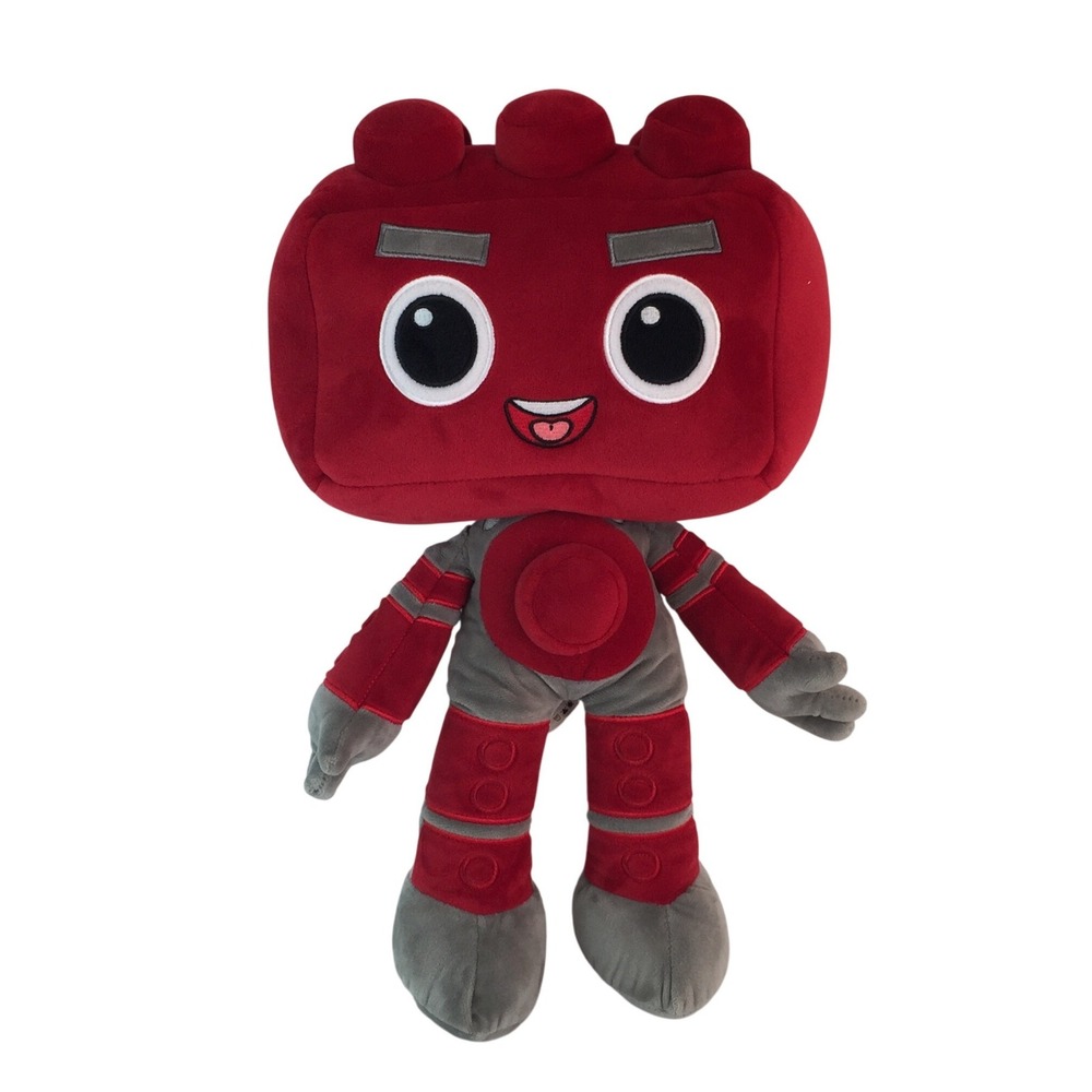 Brick Fest Live Plush Doll 16" Red Gray Building Block Character Mascot 2024
